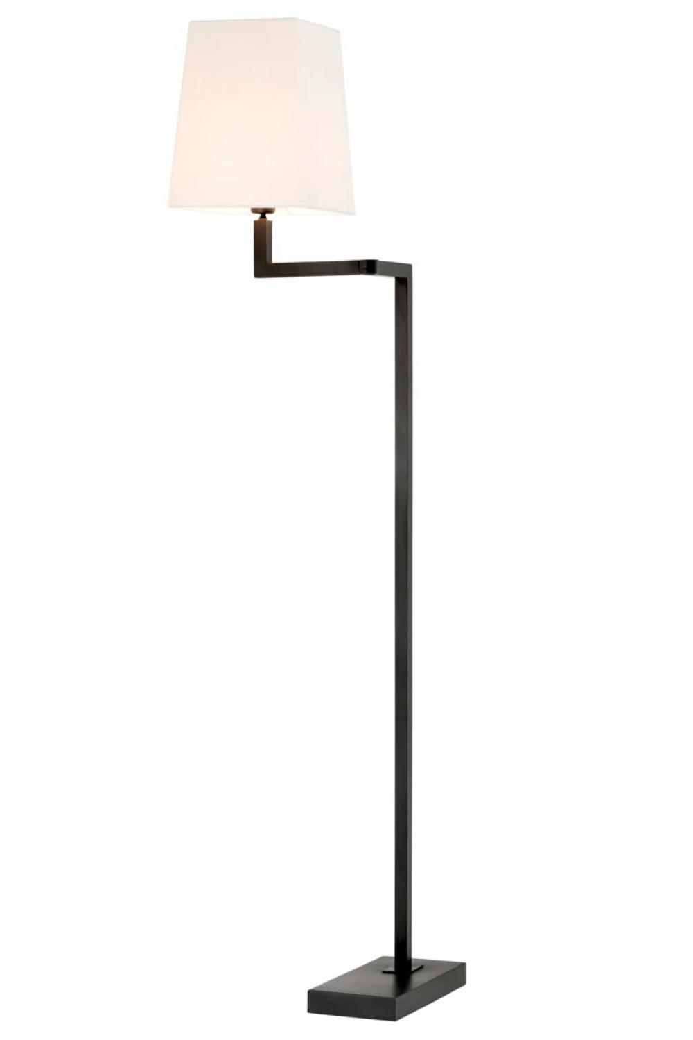 Luxury Black Bronze Finish Floor Lamp with Adjustable Swing Arm
