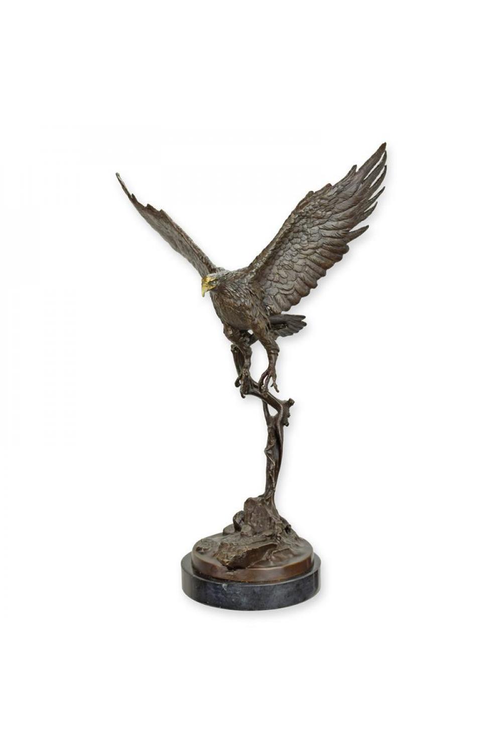 Luxuriöse Bronze-Skulptur eines fliegenden Adlers