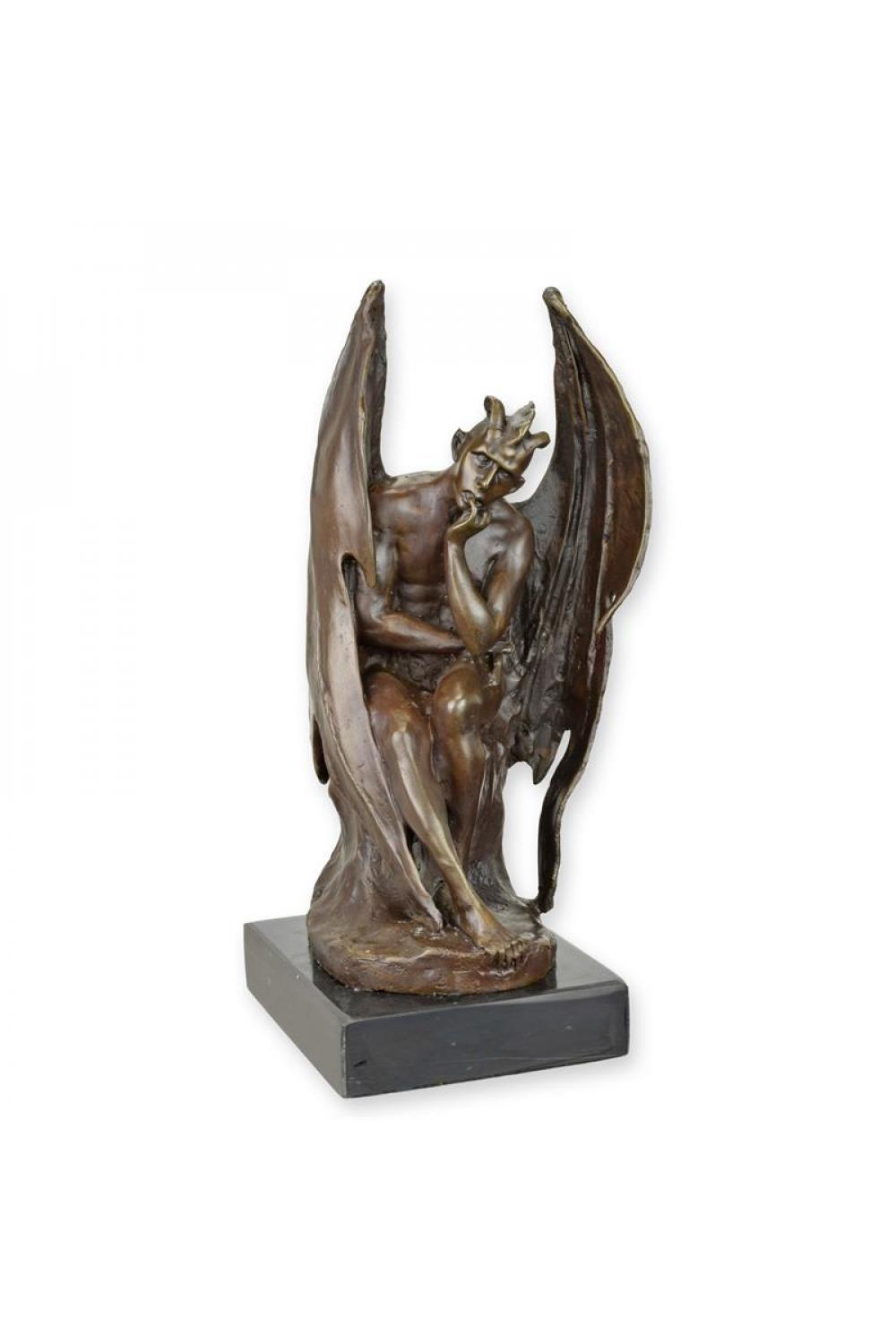 Luxuriöse Bronze-Satan-Sitzende Figurative Skulptur