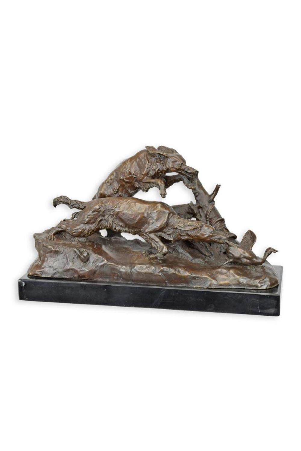 Luxuriöse Bronze-Ente Jagd Skulptur