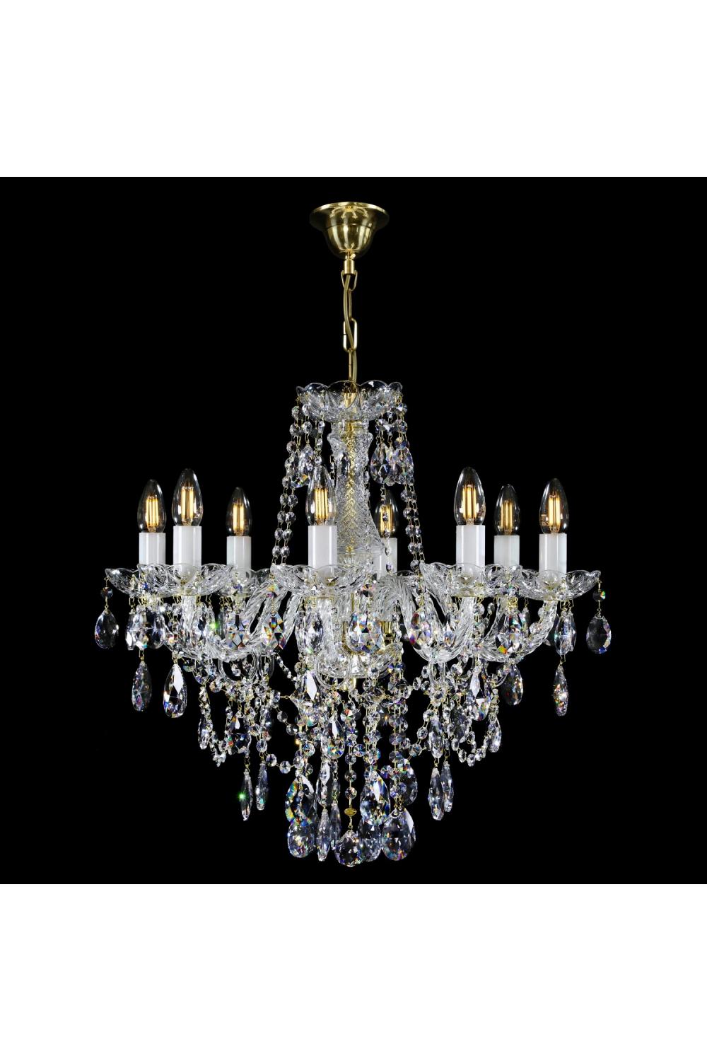 Luxury Classic Crystal Chandelier with Candle-Style Arms – 8 Lights