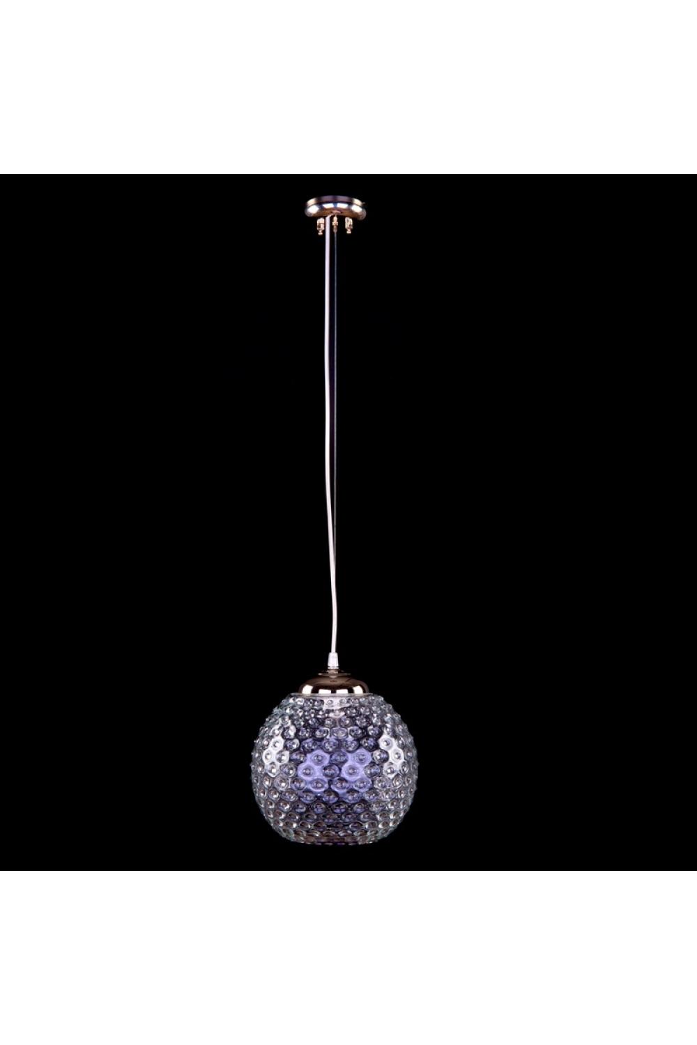 Luxury Glass Globe Ceiling Lamp in Polished Brass