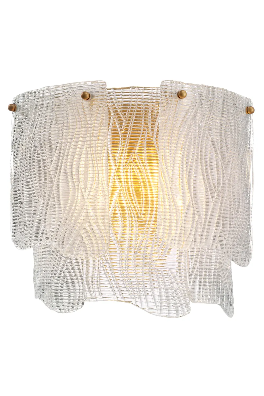 Luxury Antique Brass & Glass Wall Lamp