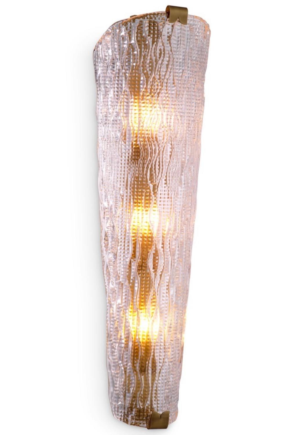 Luxury Antique Brass & Handmade Glass Wall Lamp