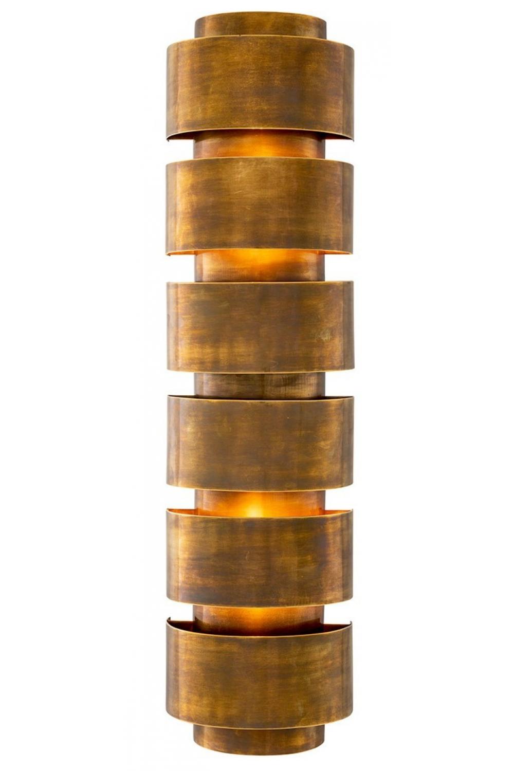 Luxury Vintage Brass Sculptural Wall Lamp for Elegant Interiors