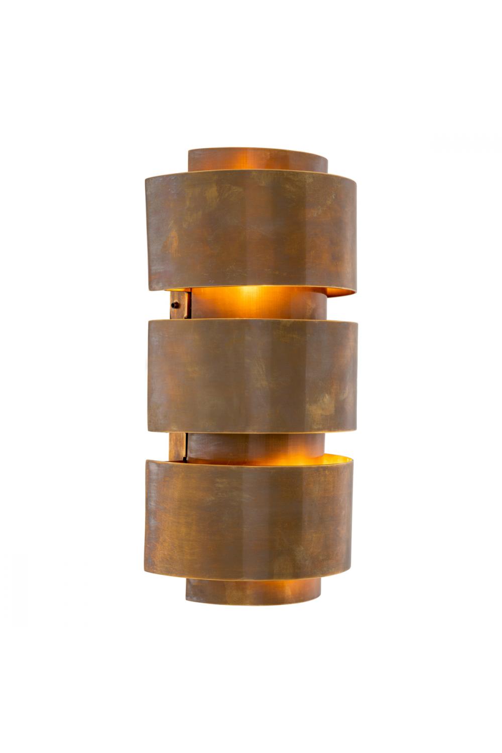 Luxury Vintage Brass Finish Sculptural Wall Lamp