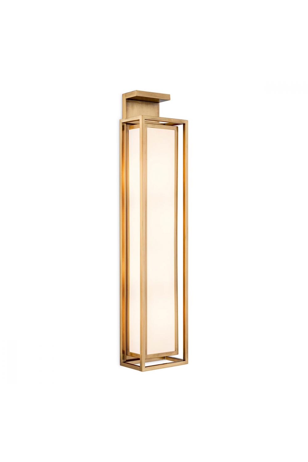 Luxury Sculptural Wall Lamp with Off-White Fabric Shade