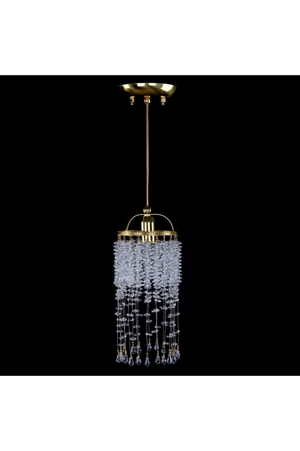 Luxury Crystal Chandelier with Cascading Faceted Drops