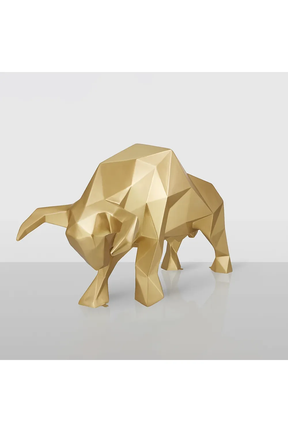 Luxury Golden Geometric Bull Decorative Sculpture – 120cm