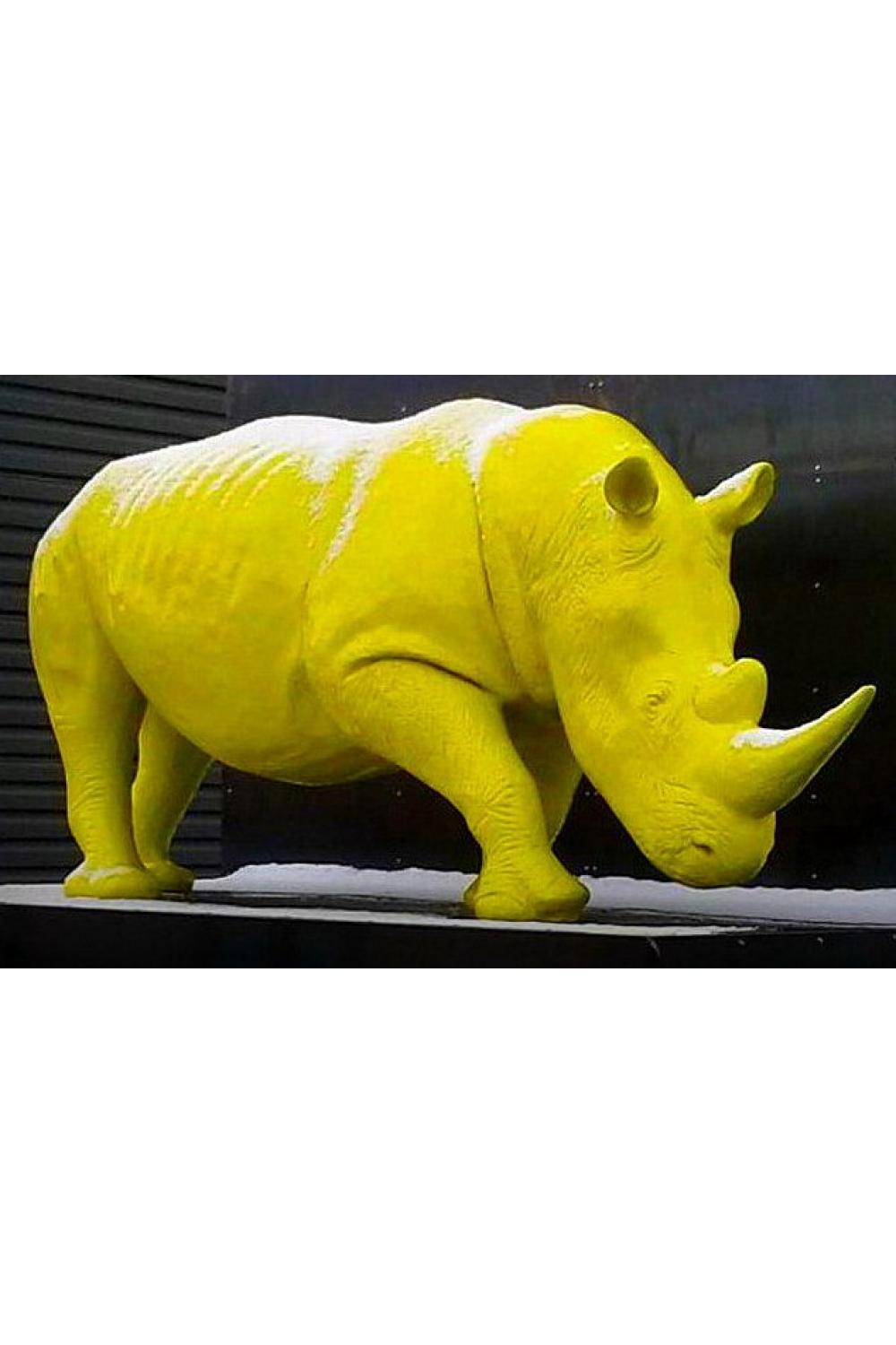 Luxury Life-Size Fiberglass Rhino Sculpture – 160cm