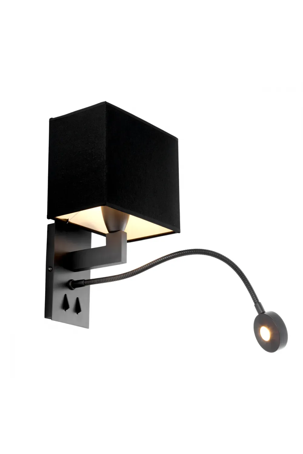 Luxury Bronze Finish Wall Lamp with Flexible LED Reading Light