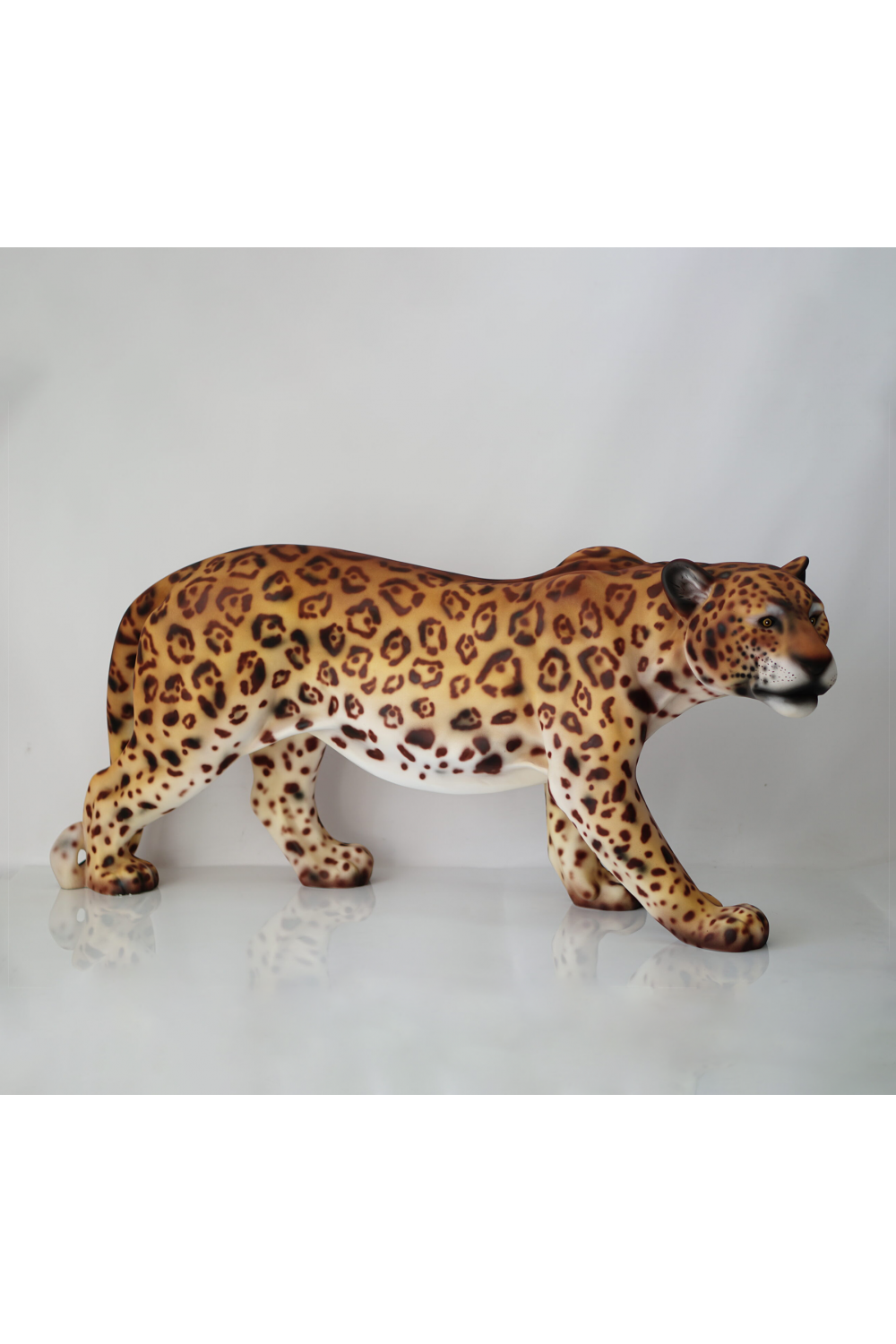 Luxury Modern Leopard Sculpture in Natural Dimensions