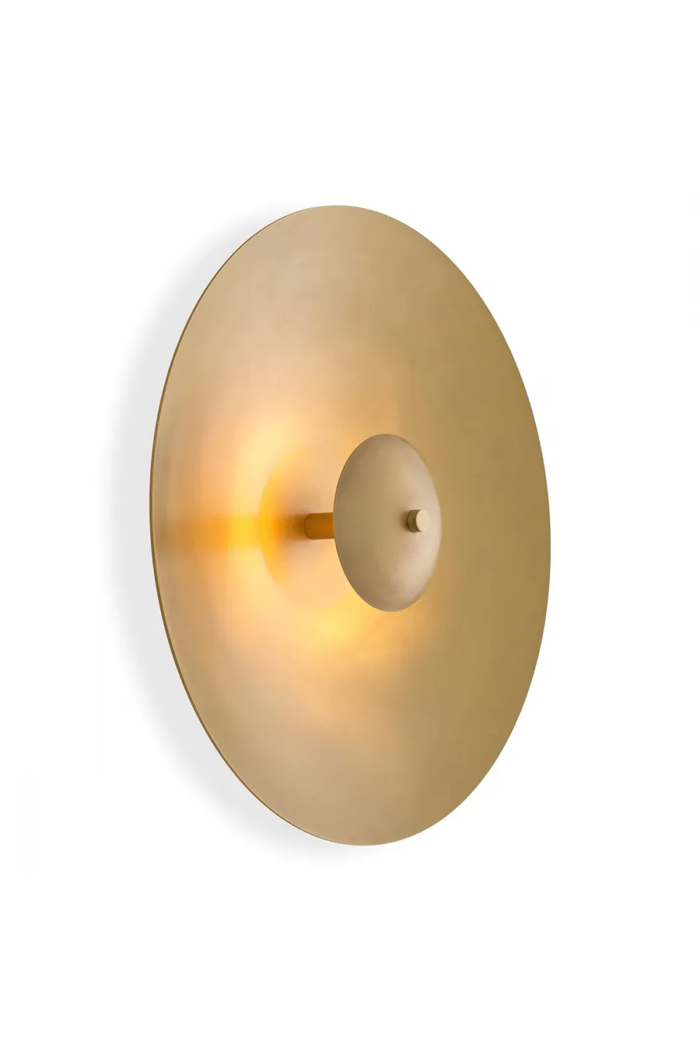 Luxury Antique Brass LED Disc Wall Lamp