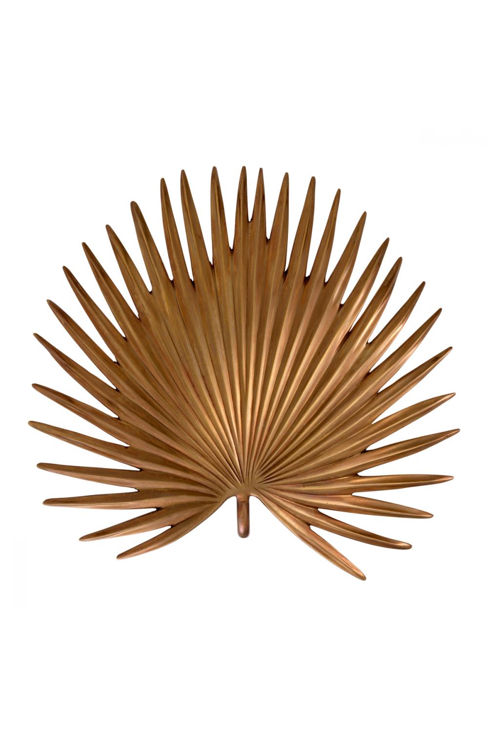 Luxury Vintage Brass Palm Leaf Wall Lamp