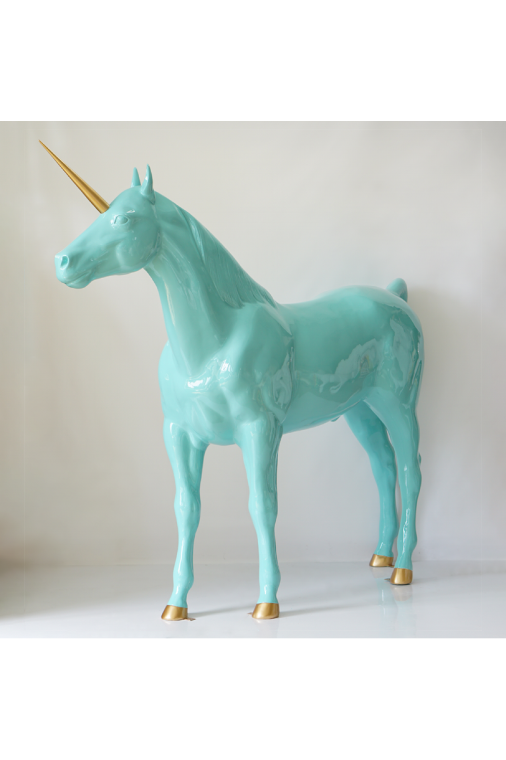 Luxury Life-Size Unicorn Fiberglass Sculpture - Single Color Edition
