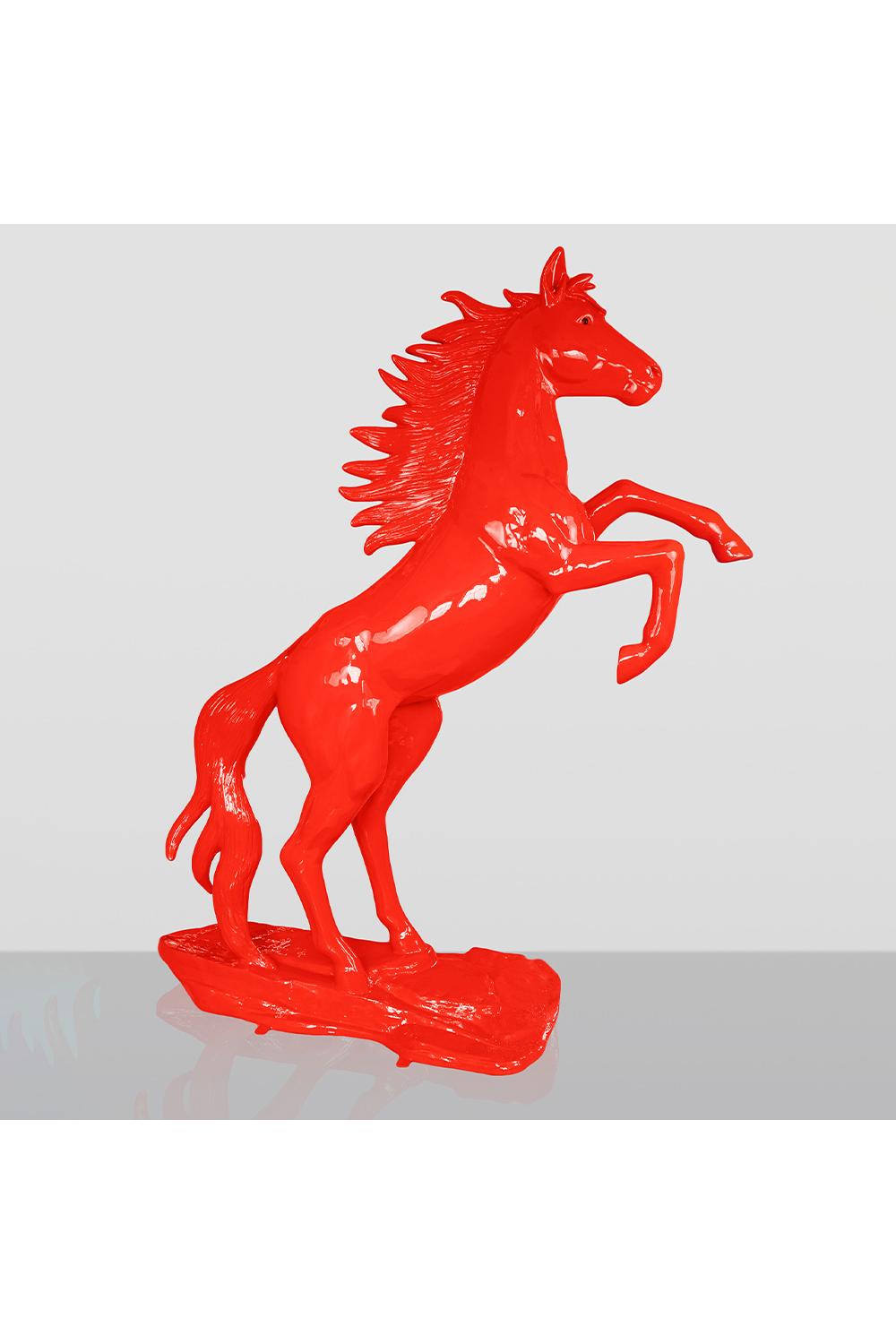 Luxury Fiberglass Single Colored Jumping Horse Sculpture | Luxury Group International