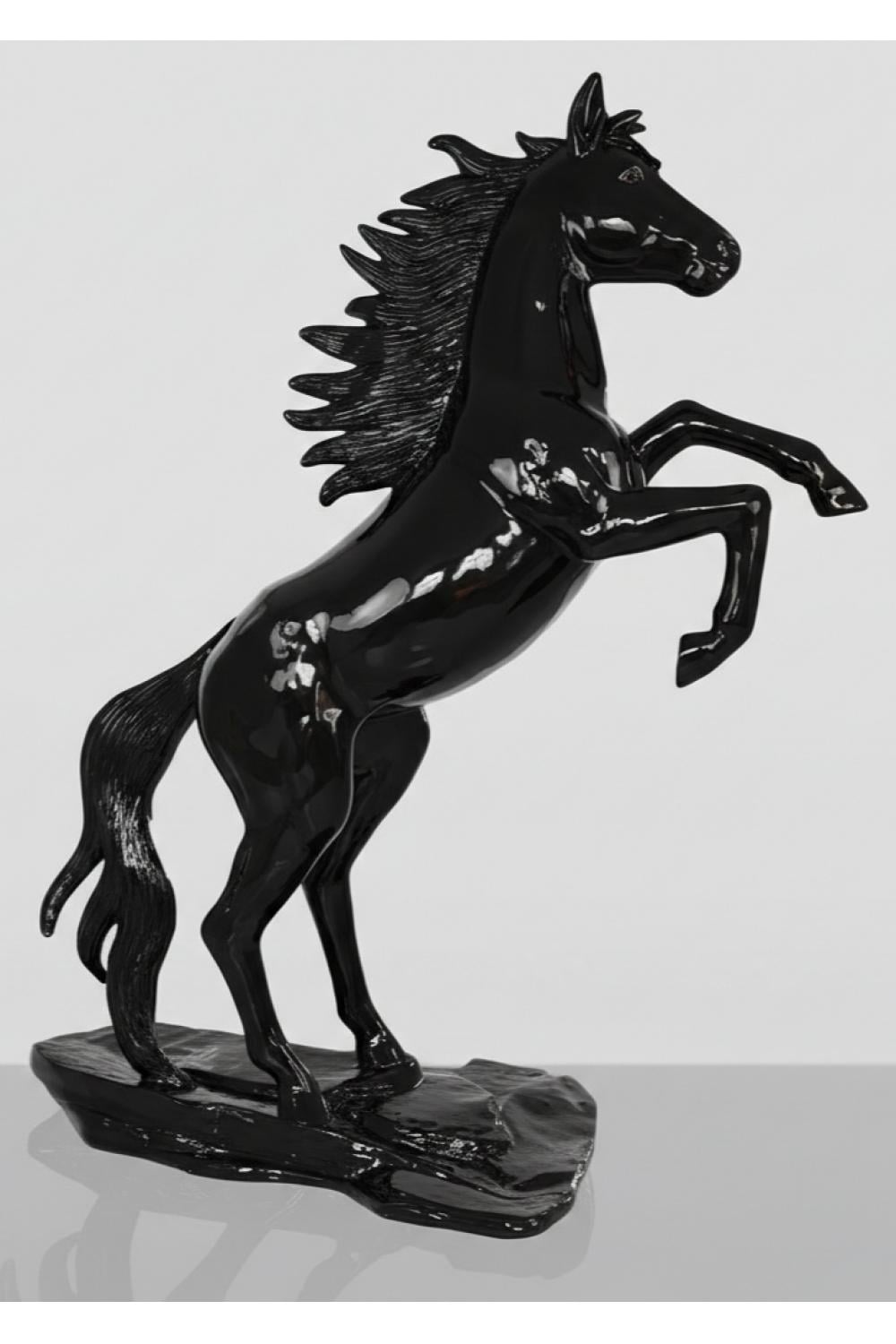 Luxury Fiberglass Single Colored Jumping Horse Sculpture