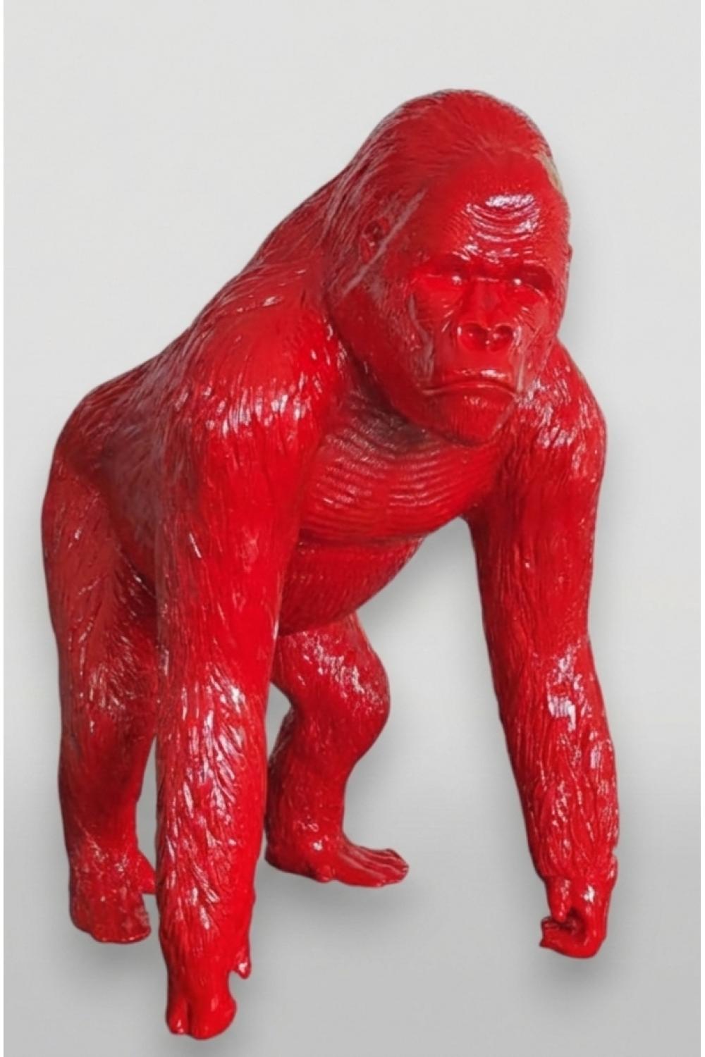 Luxury Fiberglass Standing Gorilla Sculpture - Single Color Edition