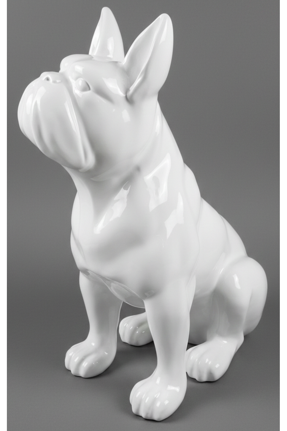 Luxury Seated Single Colored Bulldog Sculpture