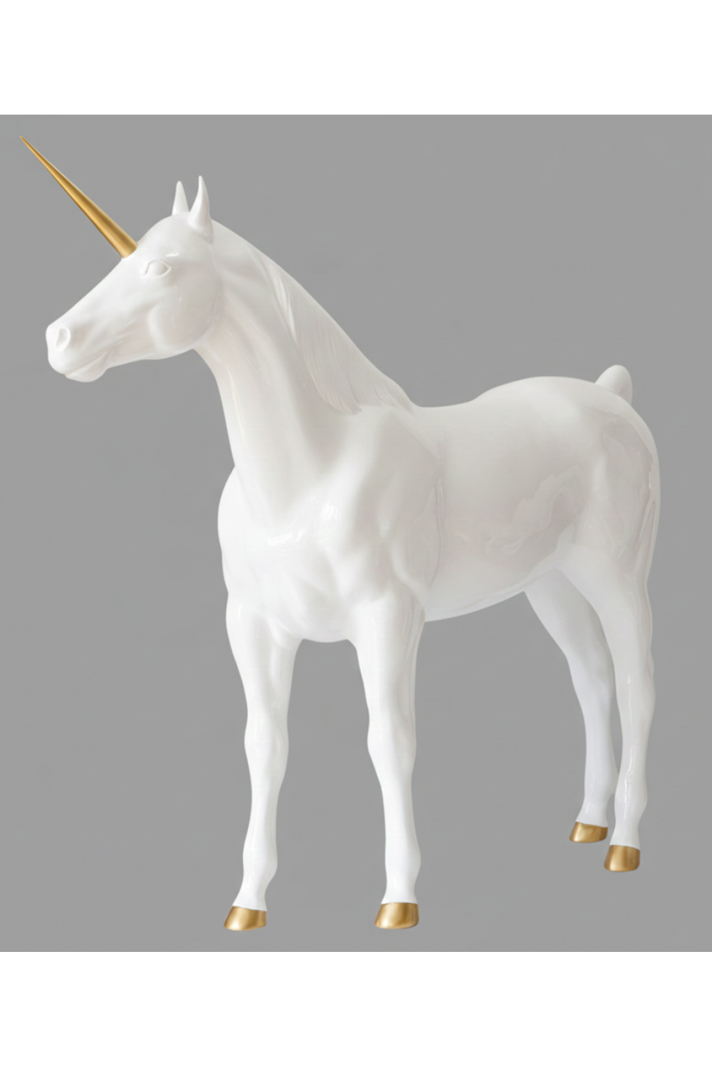 Luxury Life-Size Unicorn Fiberglass Sculpture - Single Color Edition