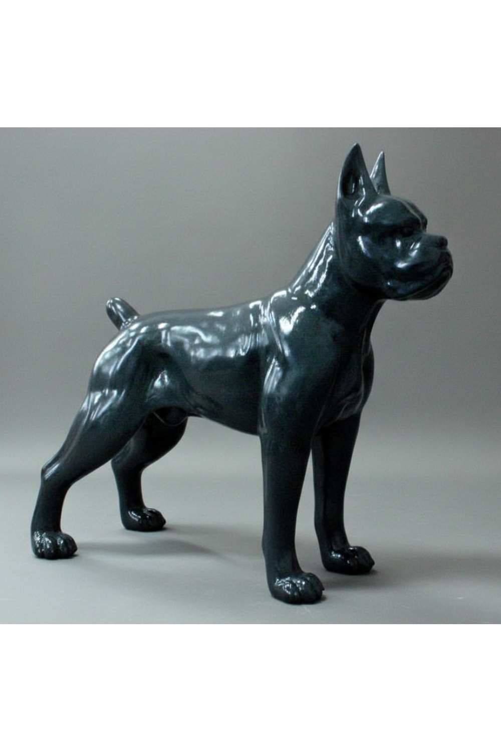 Luxury Single Colored Standing Boxer Dog Sculpture