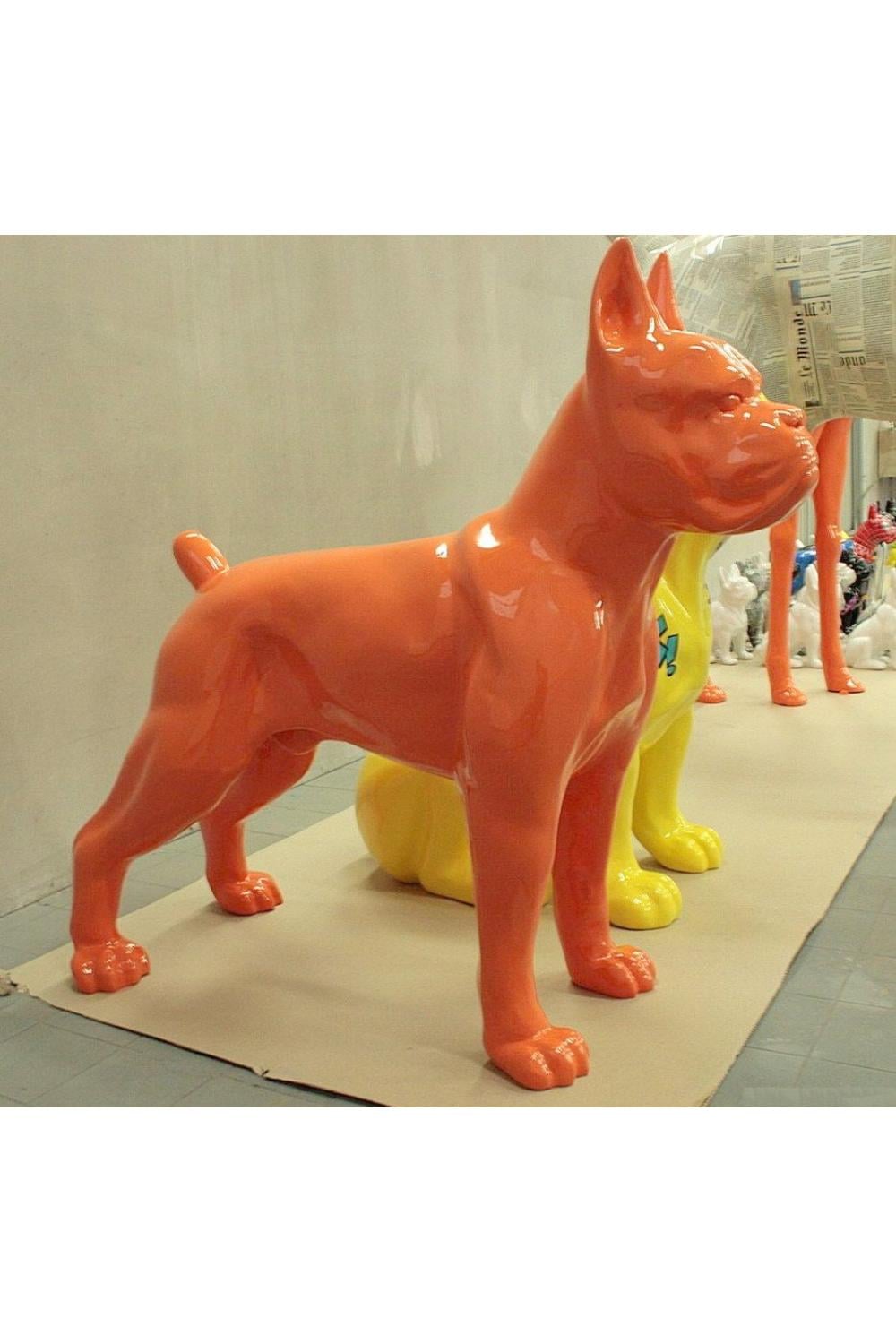 Luxury Single Colored Standing Boxer Dog Sculpture