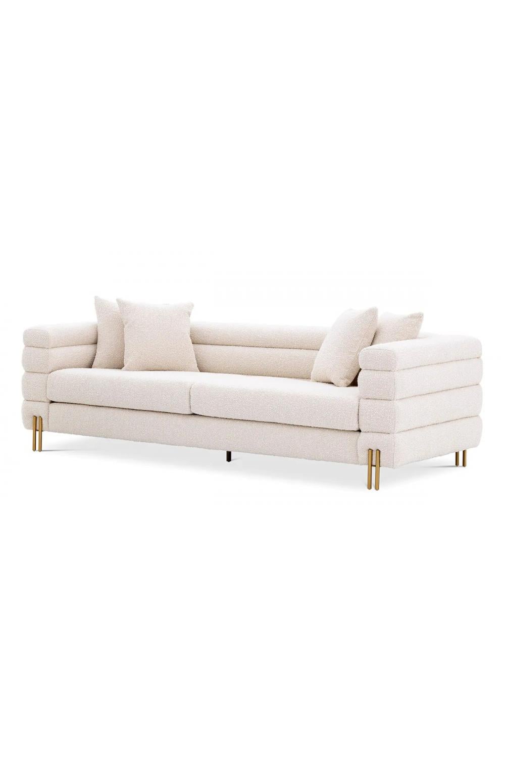 Luxuriöses zeitgenössisches Polstersofa mit Bronze- oder Messingakzenten von Luxury Group International