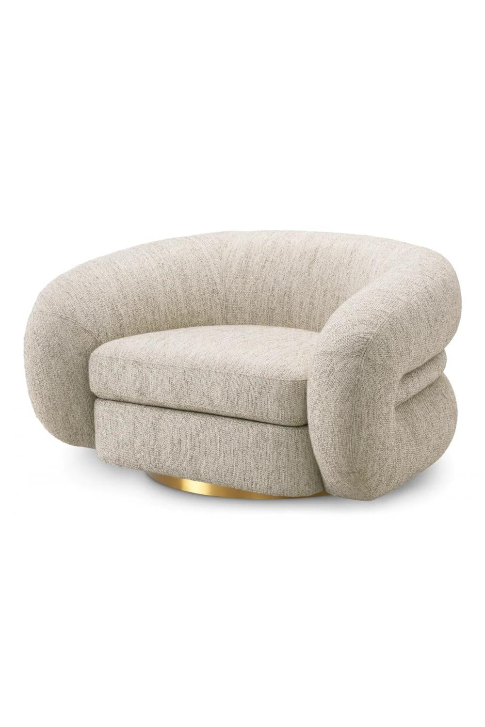 Luxuriöses modulares Sofa mit skulpturalen Kurven und Messingfuß von Luxury Group International