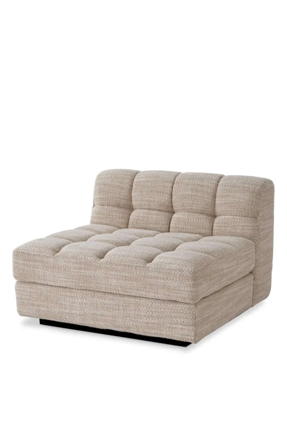 Luxury Modular Middle Section Sofa with Black Base