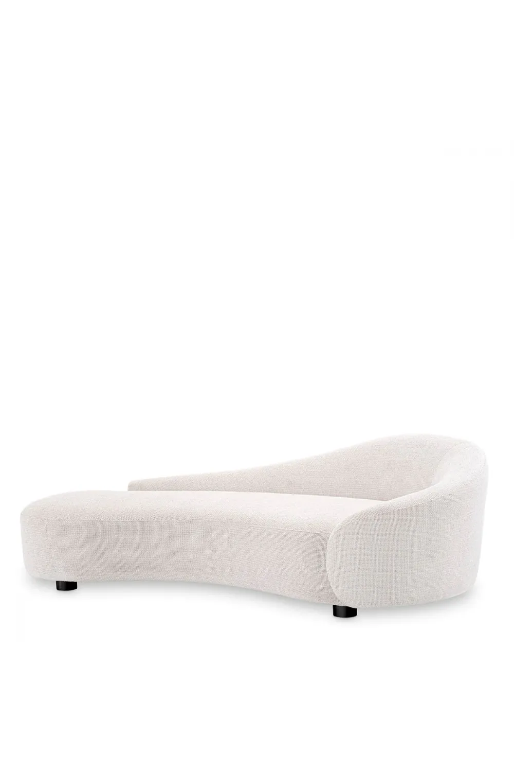 Luxury off-white  Curved Upholstered Sofa with Sculpted Silhouette