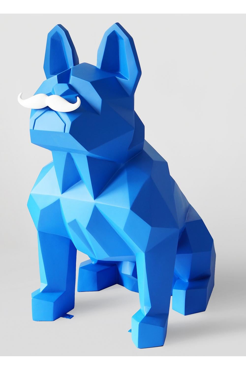 Luxury Geometric French Bulldog Fiberglass Sculpture – Single Color Edition | Luxury Group International