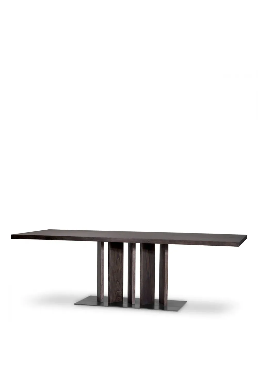 Luxury Rectangular Mocha Oak Veneer Dining Table