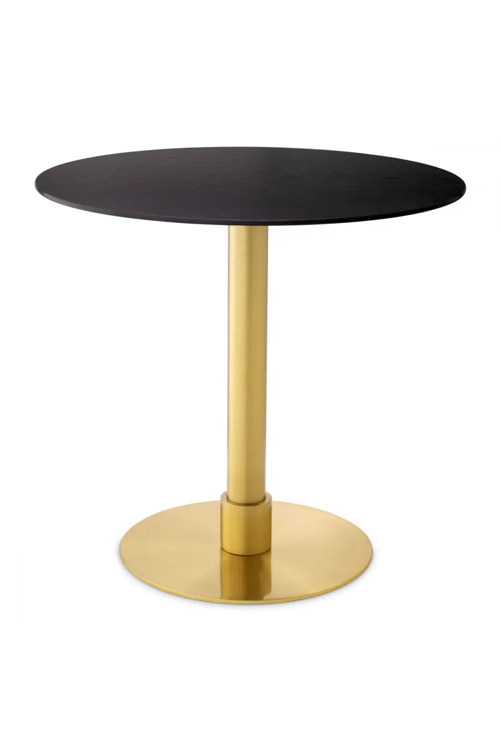 Luxury Ceramic Slate Dining Table with Brushed Brass Base