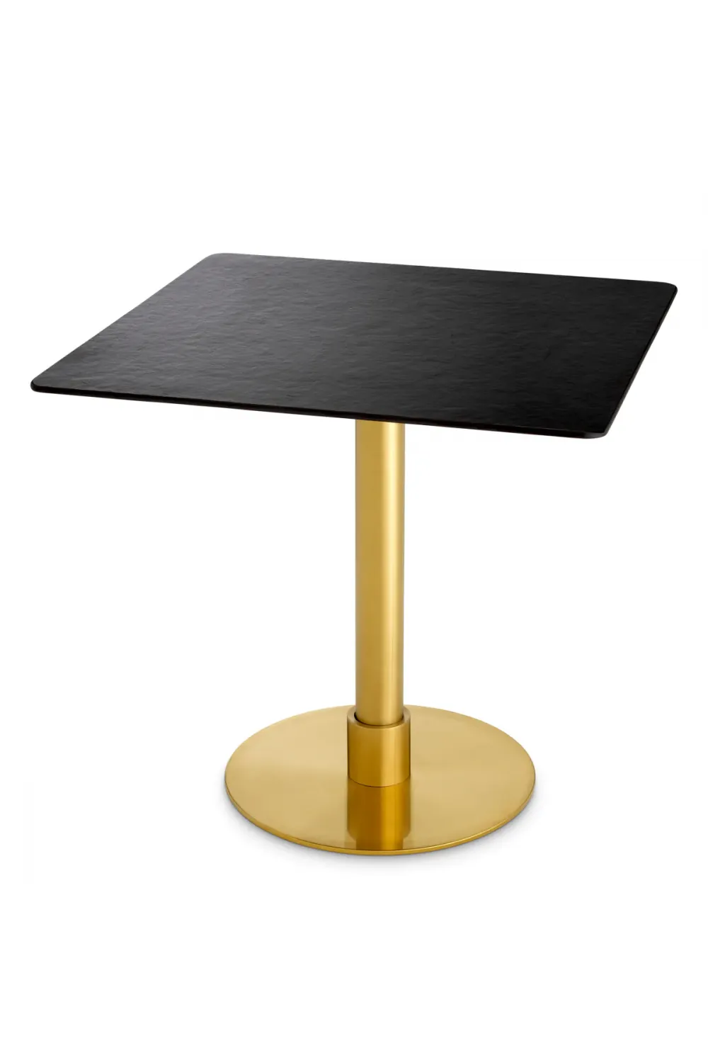 Luxury Ceramic Slate Dining Table with Brushed Brass Base