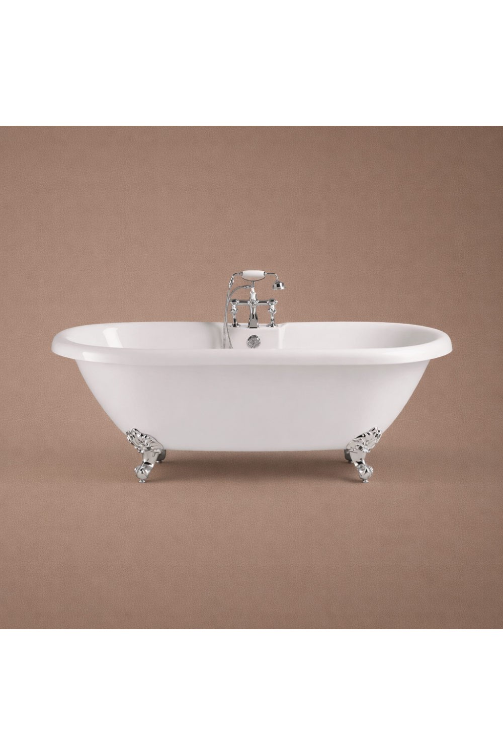 Luxury Classic Double Ended Roll Top Freestanding Bathtub in White Acrylic | Luxury Group International