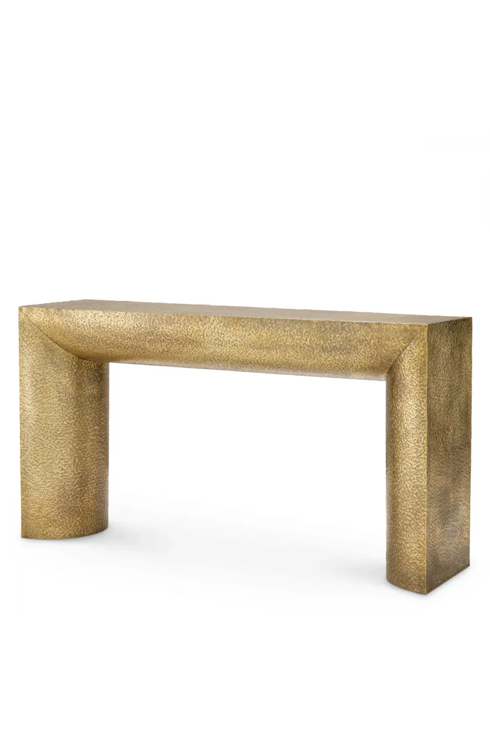 Luxury Hammered Vintage Brass Finish Console Table