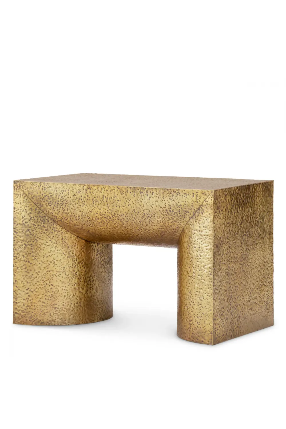 Luxury Hammered Vintage Brass Finish Side Table