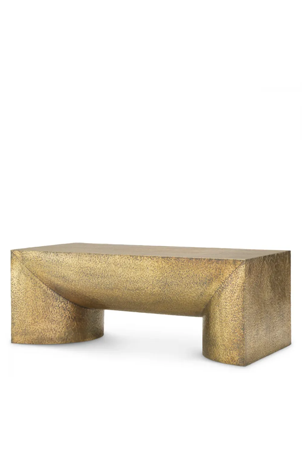Luxury Hammered Vintage Brass Finish Coffee Table