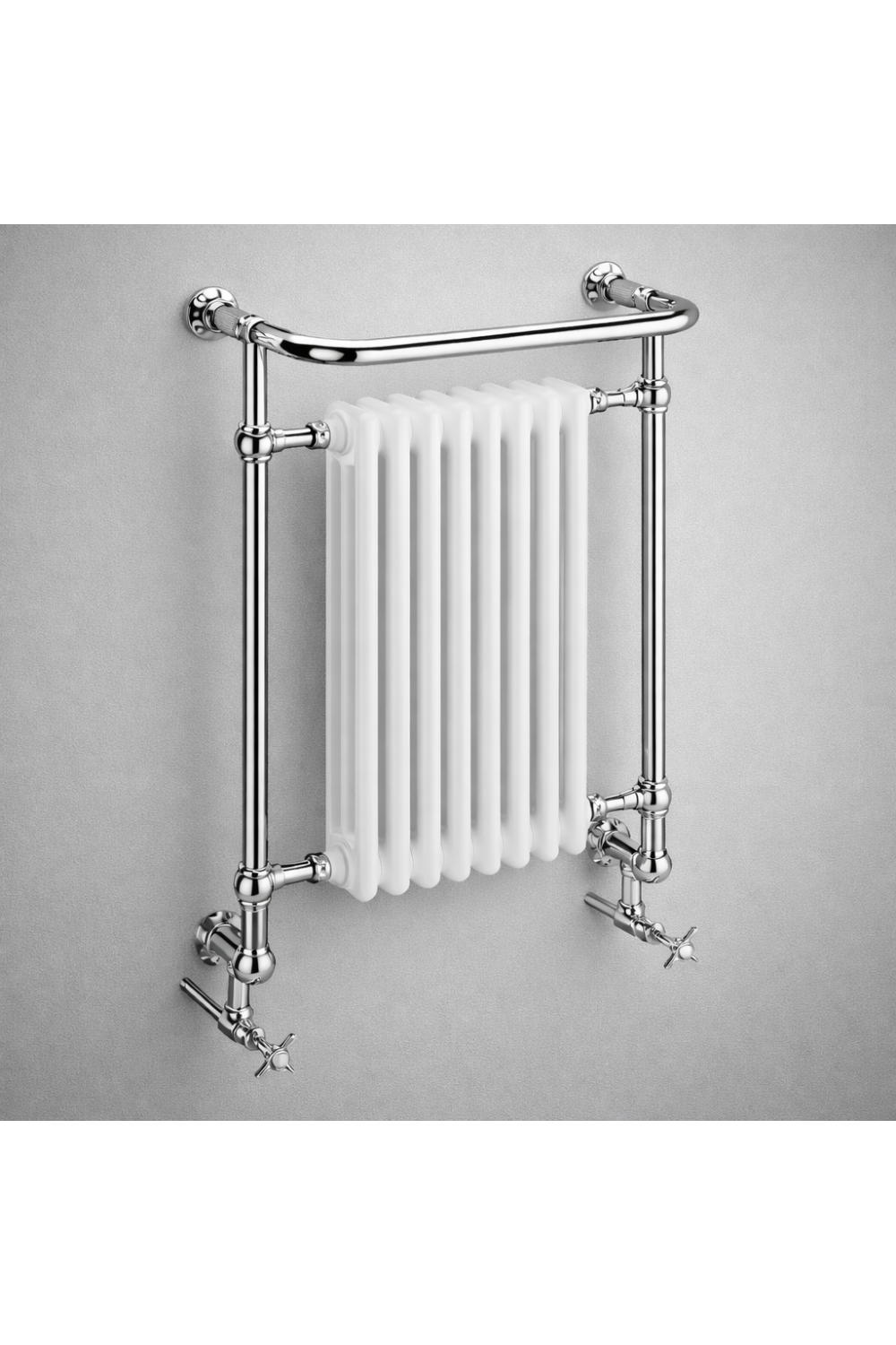 Luxuriöser wandhängender beheizter Handtuchhalter aus Edelstahl in verchromter Ausführung - 68,5 CM von Luxury Group