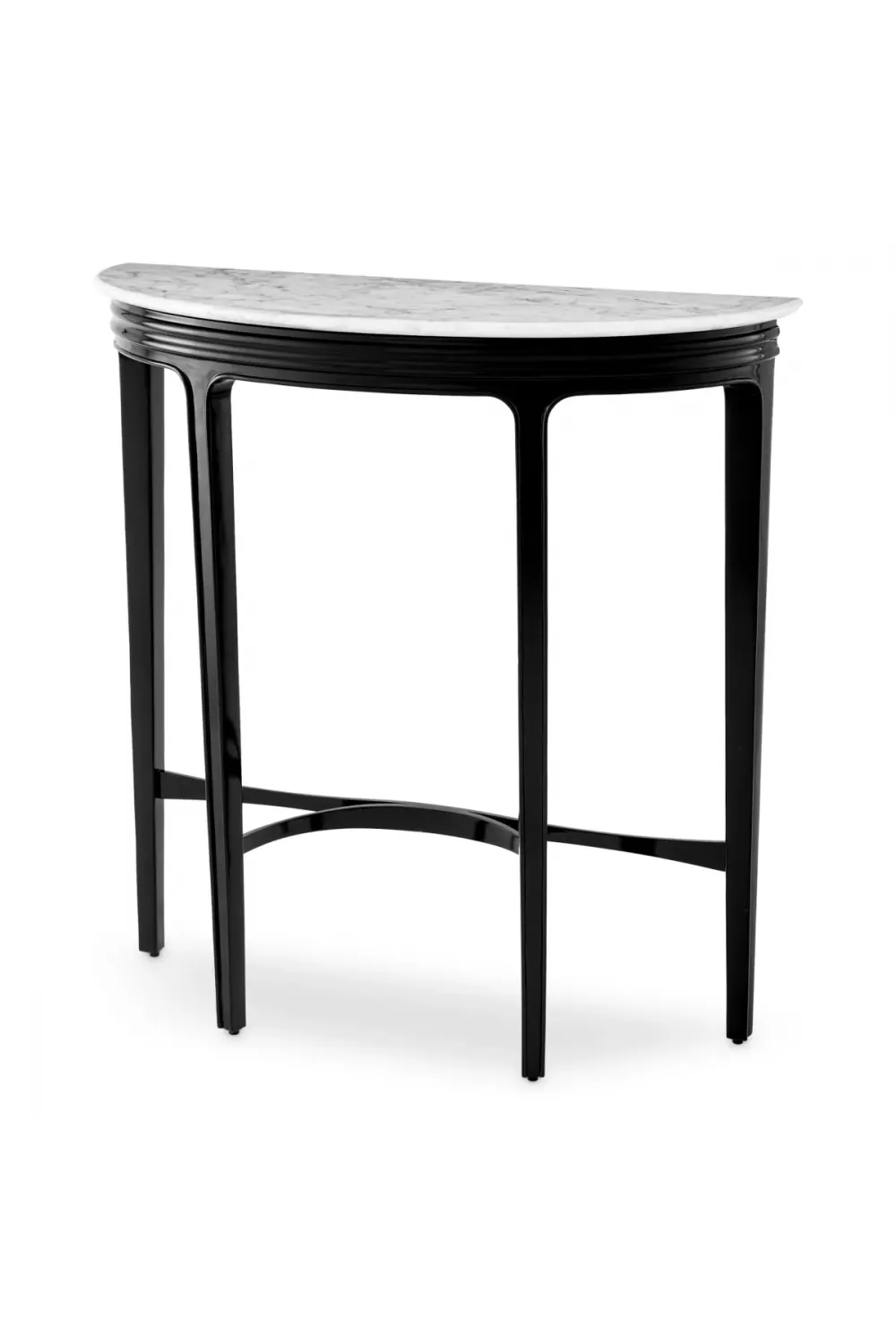 Luxuriöser Konsolentisch mit schwarzer und weißer Marmorplatte von Luxury Group International