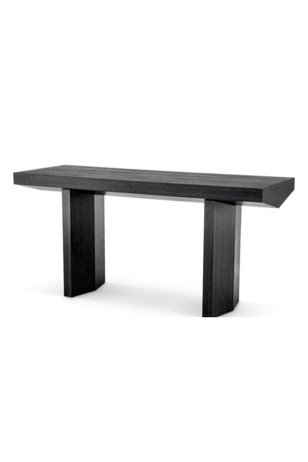 Luxuriöser Konsolentisch mit schwarzer Platte aus Eichenfurnier von Luxury Group International