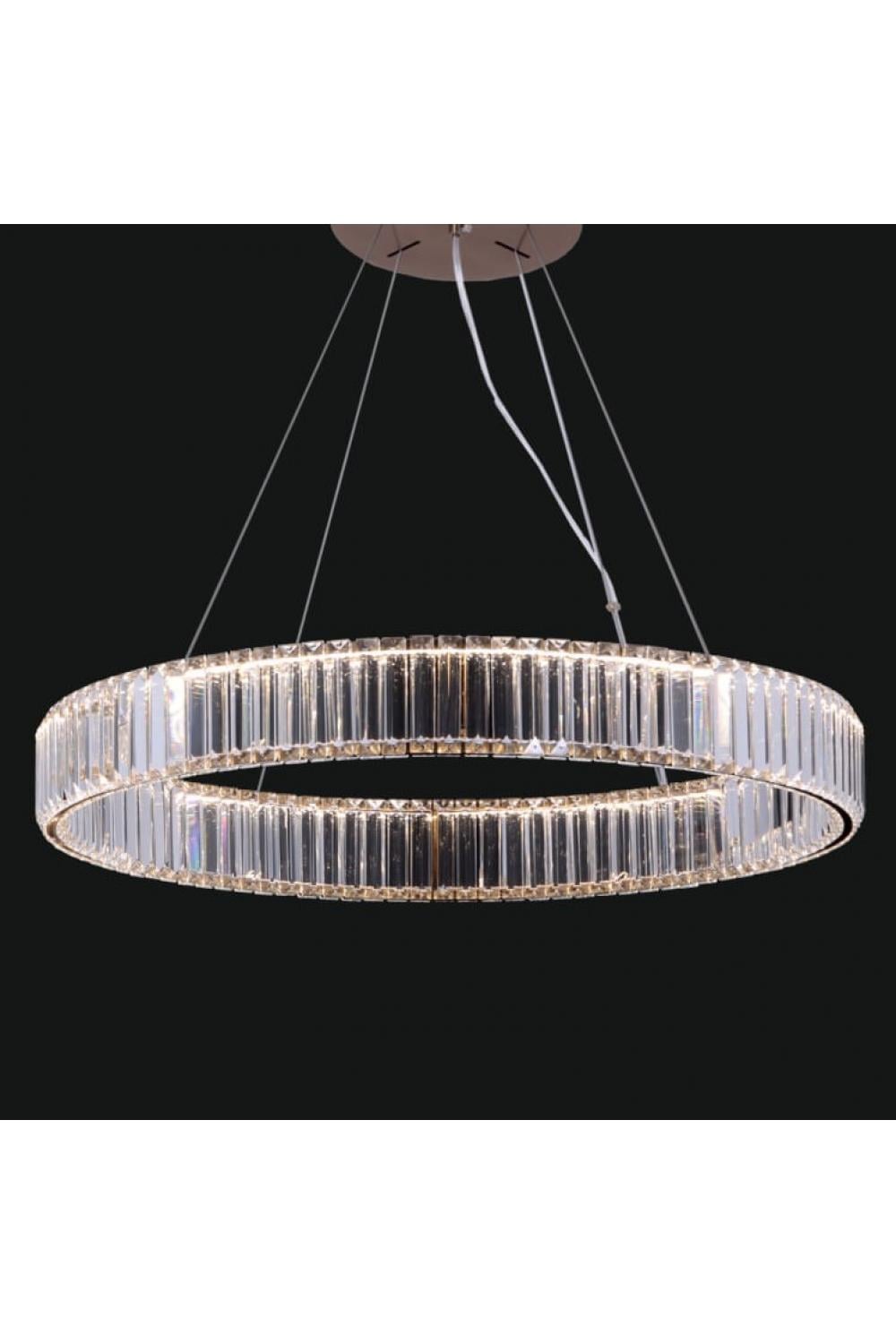 Luxury Modern Crystal Ring LED Chandelier - 80 cm by Luxury Group International