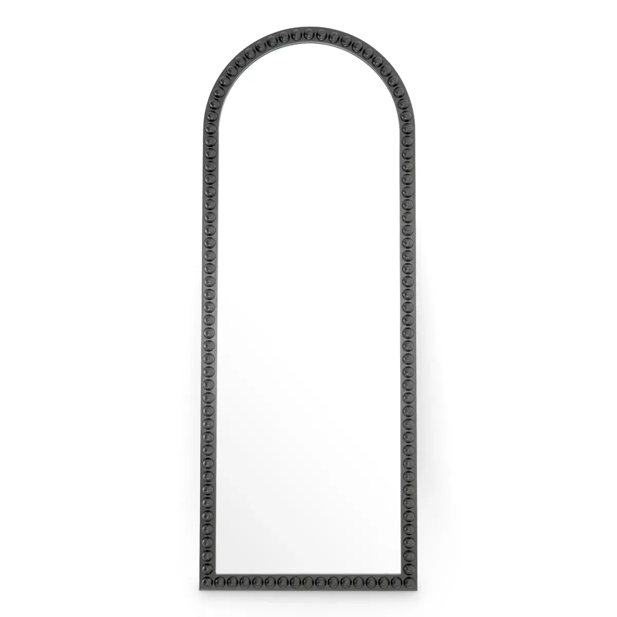 Luxuriöser klassischer schwarzer Bodenspiegel mit geschnitztem Holzrahmen von Luxury Group International