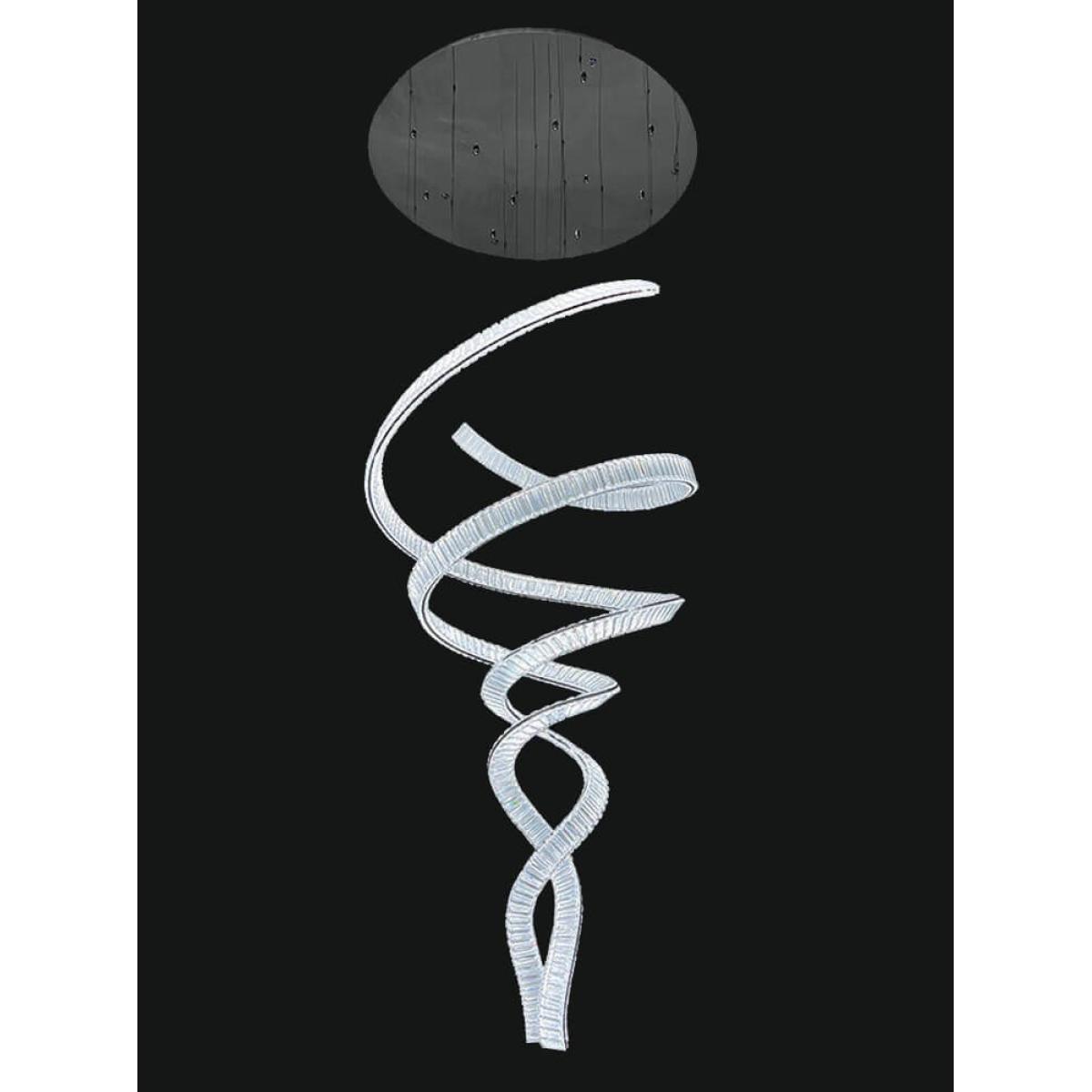 Luxuriöser moderner LED-Spiral-Kronleuchter aus Kristall von Luxury Group International