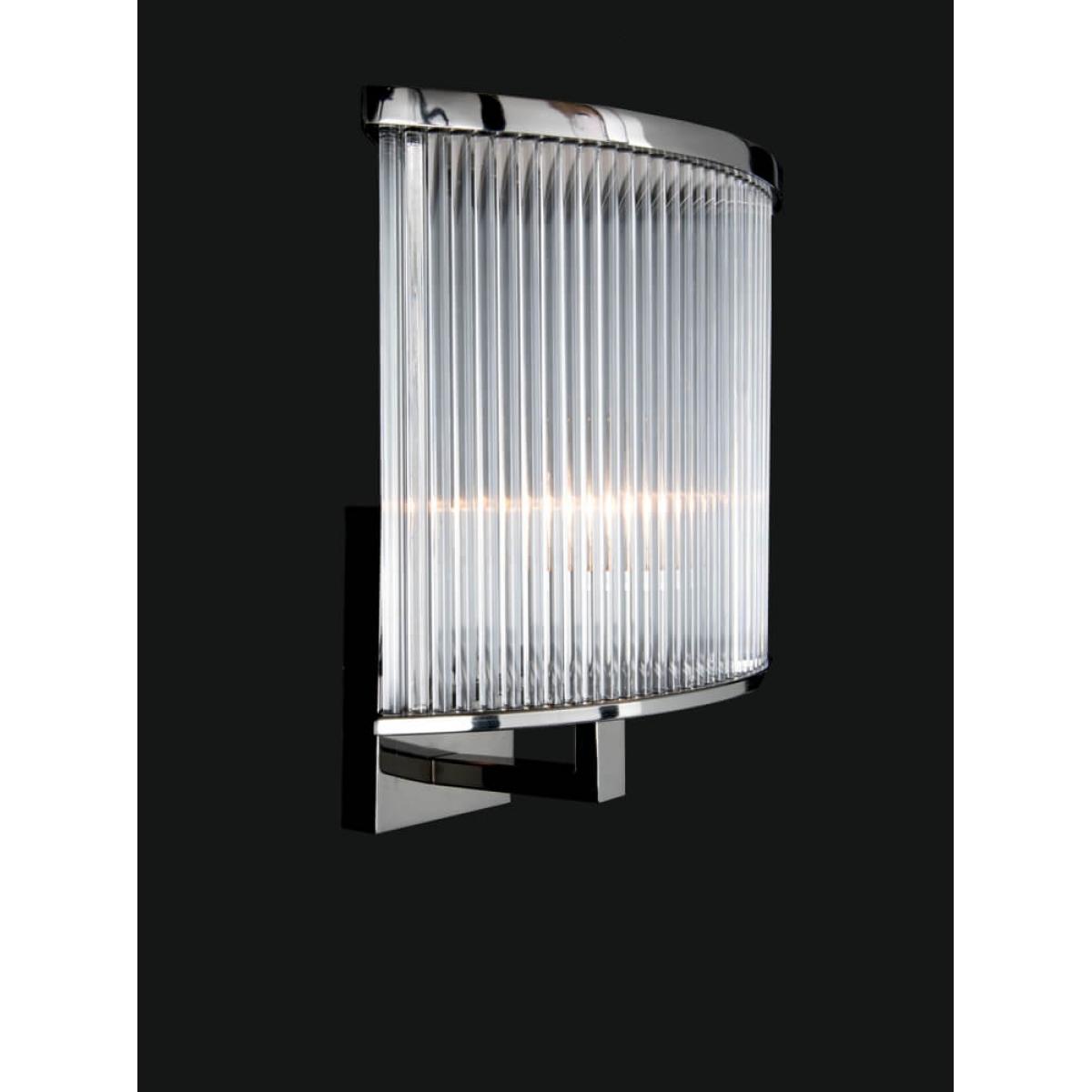 Luxury Half Round Modern Art Deco Glass Rods Wall Lamp – Polished Chrome/Gold Finish by Luxury Group International