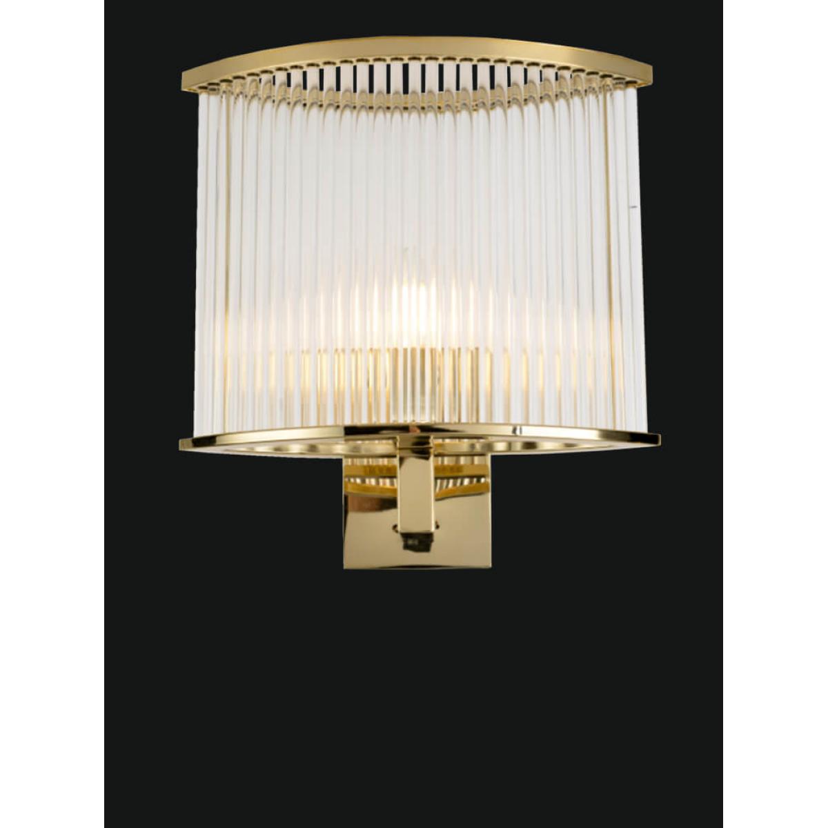 Luxury Half Round Modern Art Deco Glass Rods Wall Lamp – Polished Chrome/Gold Finish by Luxury Group International