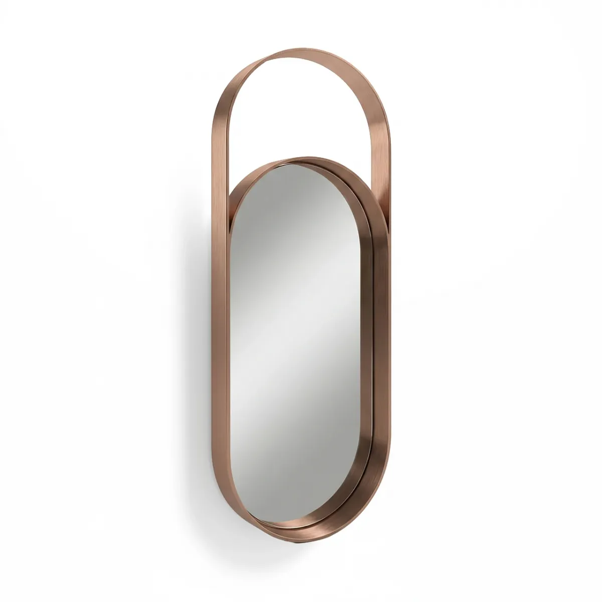 Oval Antique Brass Rose Gold Luxury Metal Frame Wall Mirror by Luxury Group International