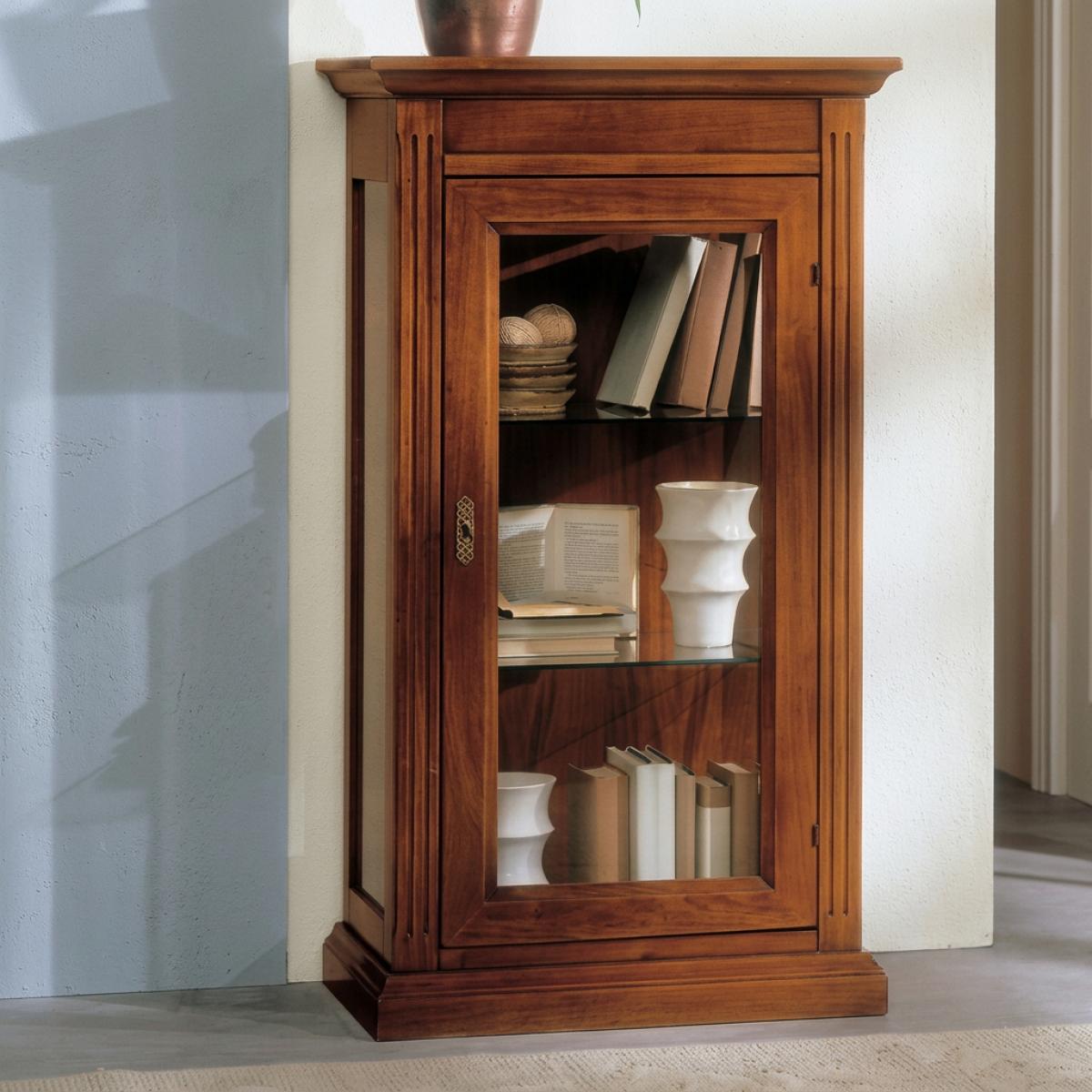 Baroque Wooden Luxury Display Cabinet with Glass Door & Flap Storage - Baroque Furniture Front View by Luxury Group International
