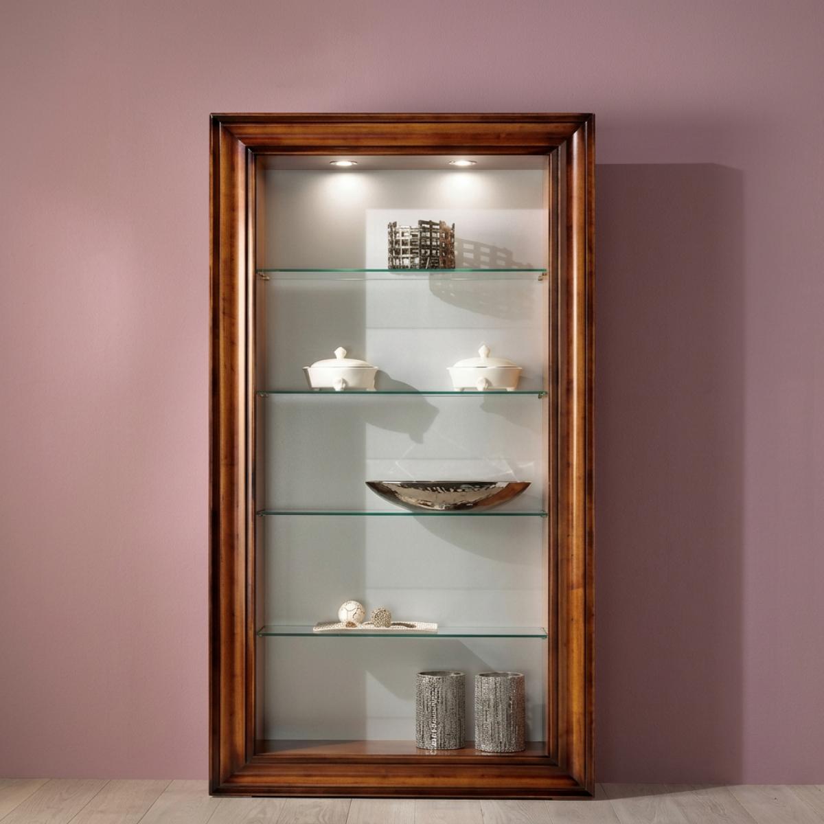 Baroque Wooden Luxury Glass Display Cabinet with Lights - Baroque Furniture Front View by Luxury Group International