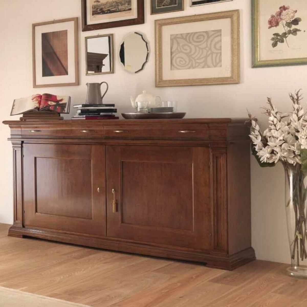 Baroque Wooden Luxury Sideboard with Multi Drawers & Storage Cabinet - Baroque Furniture Front View by Luxury Group International